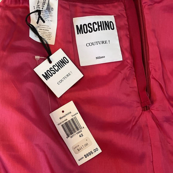 NWT Moschino couture fuchsia short skirt size 42. USA 8. Original retail $695🎉🤭 - Picture 3 of 14